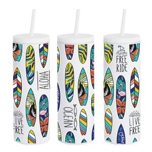 Custom 20 oz Slim Rubberized Tumbler With Spill Reduction Straw