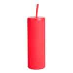 Custom 20 oz Slim Rubberized Tumbler With Spill Reduction Straw - 4