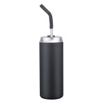 Custom 20 oz. Stainless Steel Tumbler with Silicone Straw - 1