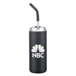 Custom 20 oz. Stainless Steel Tumbler with Silicone Straw