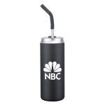 Custom 20 oz. Stainless Steel Tumbler with Silicone Straw - 2