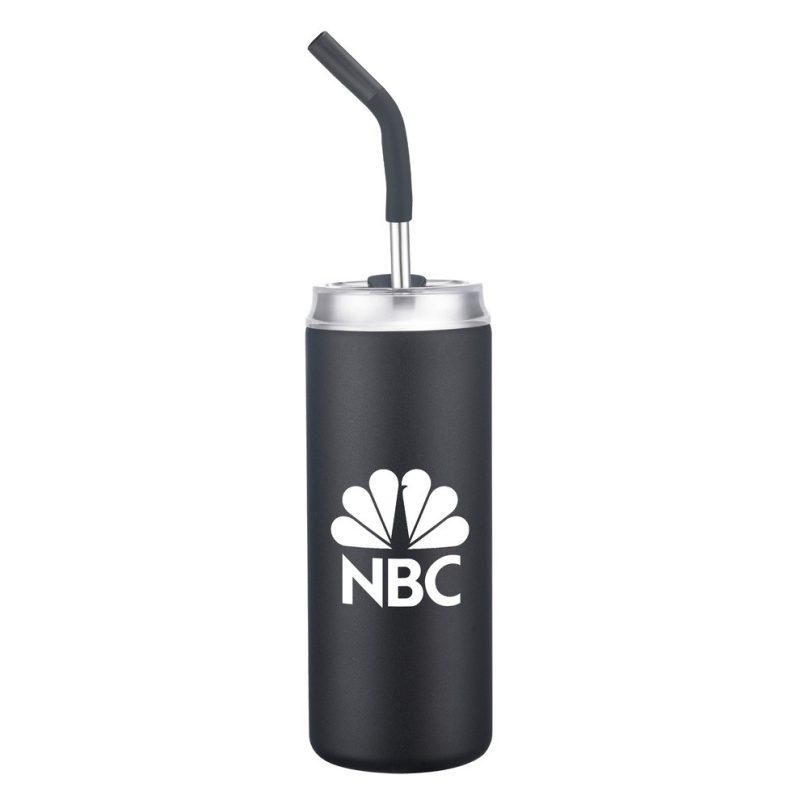 Custom 20 oz. Stainless Steel Tumbler with Silicone Straw - 2