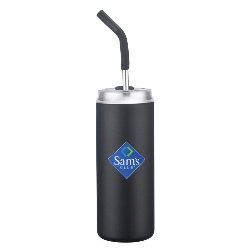 Custom 20 oz. Stainless Steel Tumbler with Silicone Straw - 4