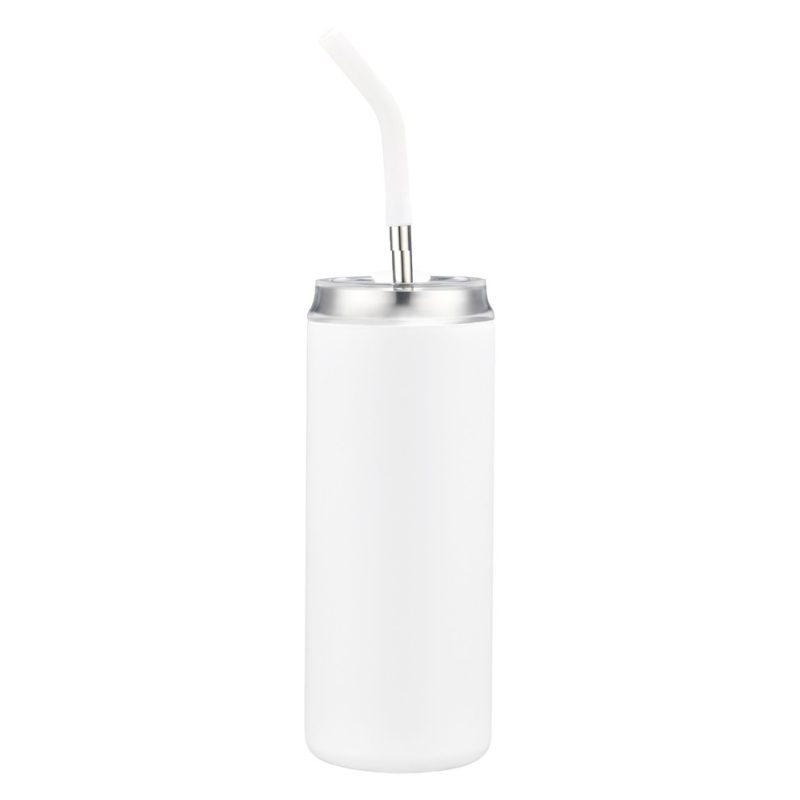 Custom 20 oz. Stainless Steel Tumbler with Silicone Straw - 5