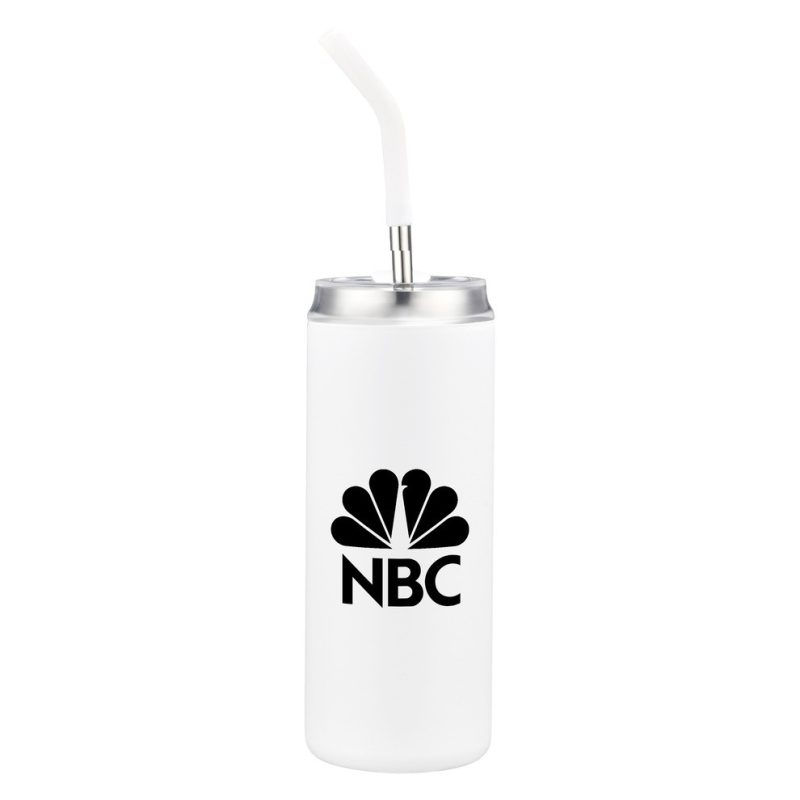 Custom 20 oz. Stainless Steel Tumbler with Silicone Straw - 6