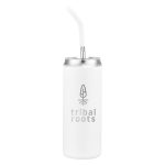 Custom 20 oz. Stainless Steel Tumbler with Silicone Straw - 7