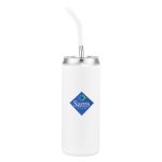 Custom 20 oz. Stainless Steel Tumbler with Silicone Straw - 8