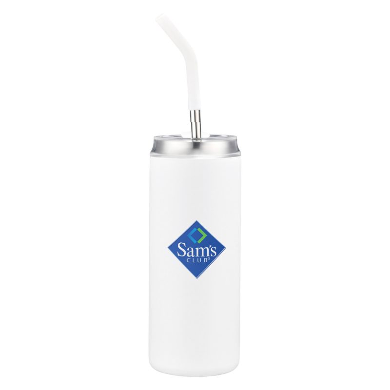 Custom 20 oz. Stainless Steel Tumbler with Silicone Straw - 8