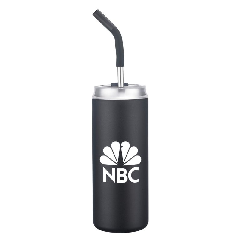 Custom 20 oz. Stainless Steel Tumbler with Silicone Straw