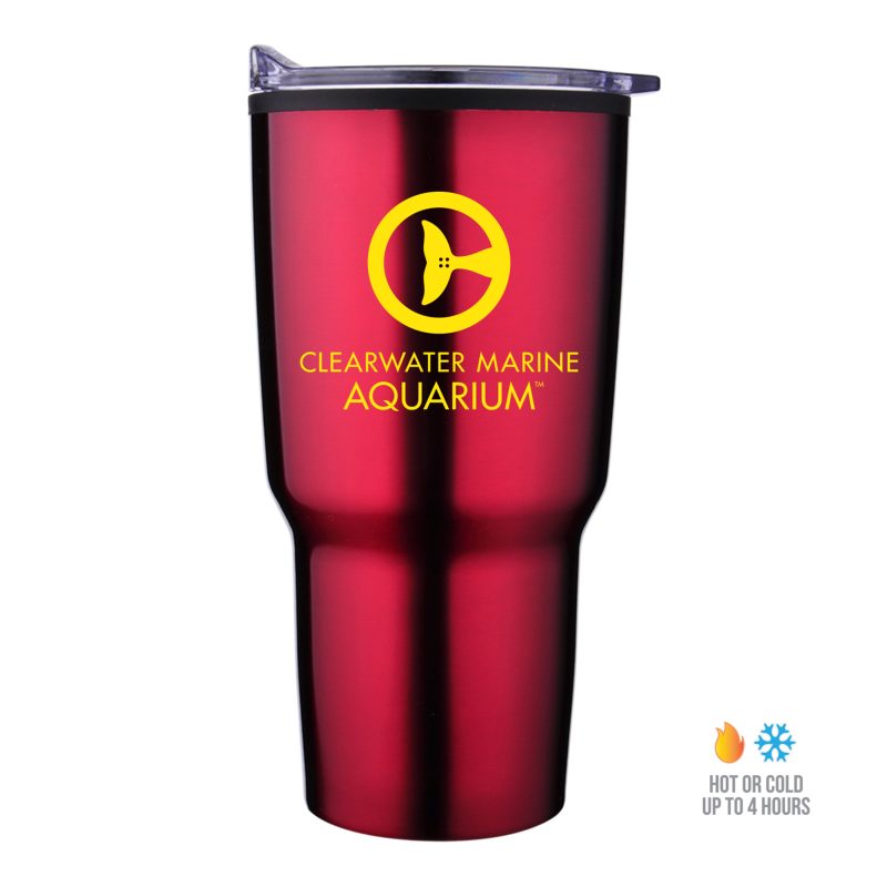 Custom 30 Oz. Economy Tapered Stainless Steel Tumbler w/Plastic PP Liner - 3