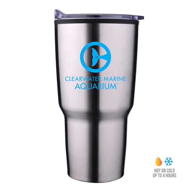 Custom 30 Oz. Economy Tapered Stainless Steel Tumbler w/Plastic PP Liner - 4