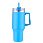 Custom 40 oz Double Wall Tumbler With Handle and Straw - 1