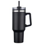 Custom 40 oz Double Wall Tumbler With Handle and Straw - 2