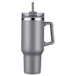 Custom 40 oz Double Wall Tumbler With Handle and Straw - 4