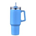 Custom 40 oz. Double Wall Tumbler with Handle and Straw - 3