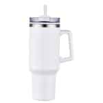 Custom 40 oz PP Lined Double Wall Tumbler With Handle & Straw - 1