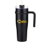 Custom Aralia Tumbler w/Handle & Straw Lid - 30oz