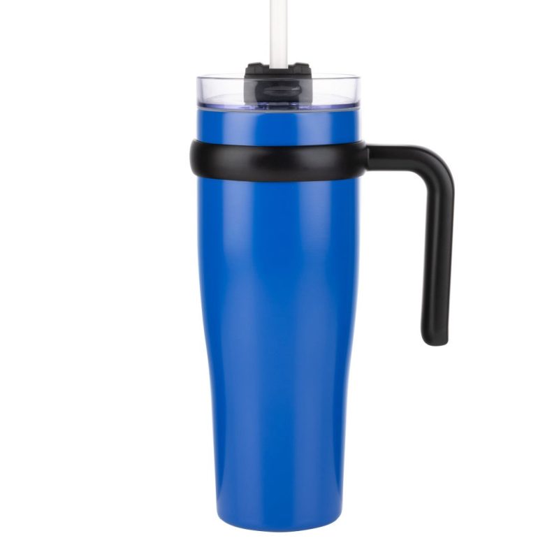 Custom Aralia Tumbler w/Handle & Straw Lid - 30oz - 8