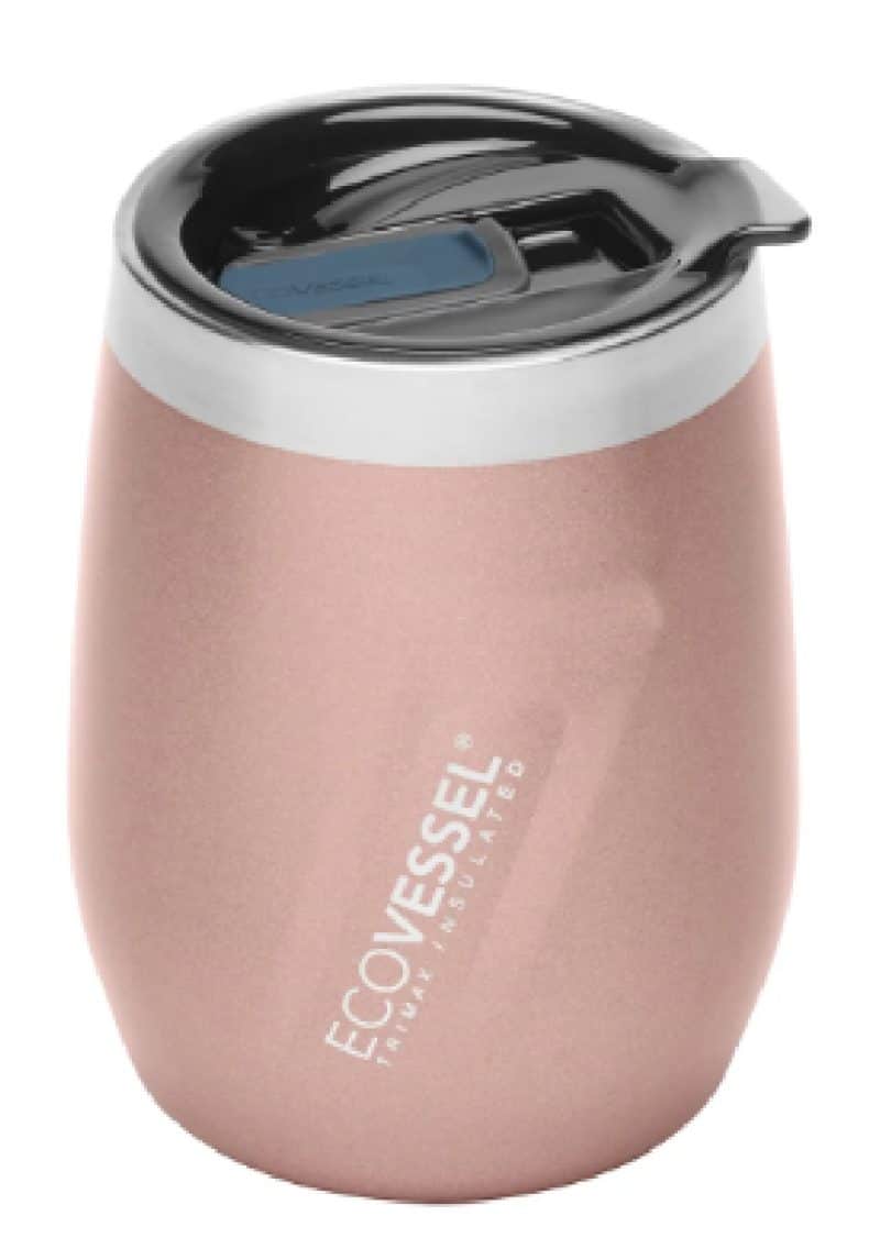 Custom EcoVessel 10 oz Wine Tumbler with Sliding Lid - 6