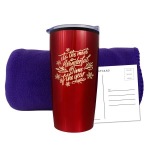 Custom Fleece Blanket & Tumbler Combo Set