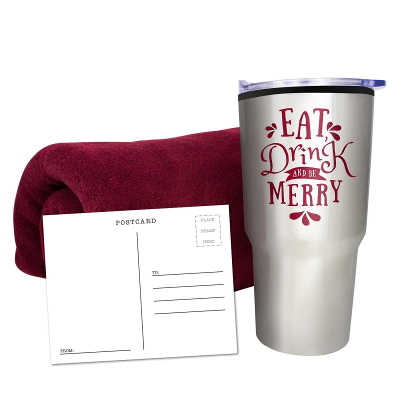 Custom Fleece Blanket & Tumbler Combo Set