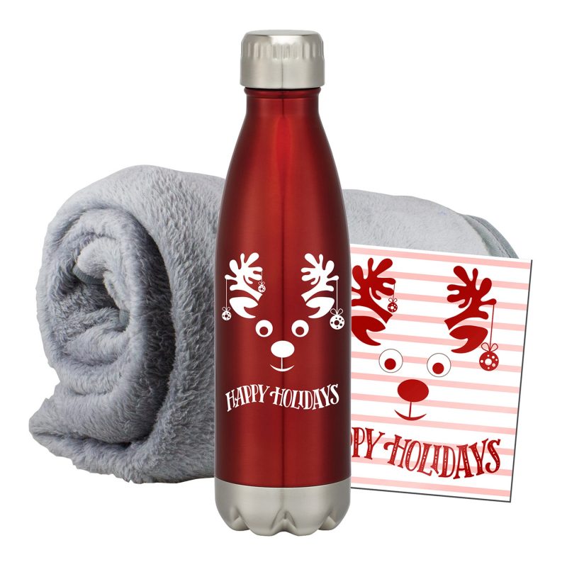 Fleece-Blanket-Tumbler-Combo-Set-FB3-BTL100 Custom Fleece Blanket & Tumbler Combo Set