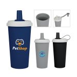 Custom Frankie 16 oz. Double Wall Recycled Polypropylene Straw Tumbler