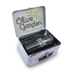 Custom Retro Lunchbox + 20 Oz. Economy Stainless Steel Tumbler In Vacuum Insert