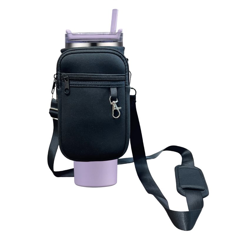 Custom Water Bottle Pouch With Strap - 1