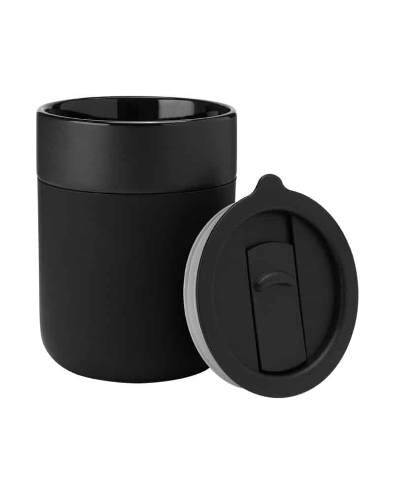 Custom 11 oz Turner Ceramic Tumbler with Sip Thru Lid - 3