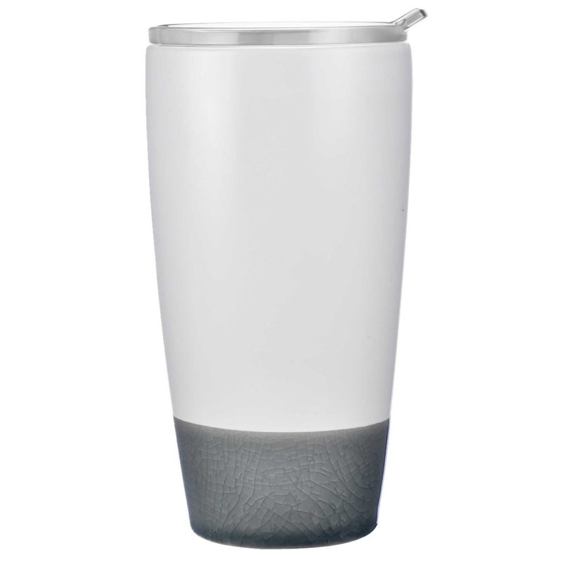 Custom 12oz. Tapered Double-Wall Ceramic Tumbler with Crackle Base - 1