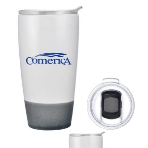 Custom 12oz. Tapered Double-Wall Ceramic Tumbler with Crackle Base