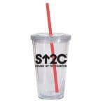 Custom Double Wall 16 Oz Tumbler - Clear - 8