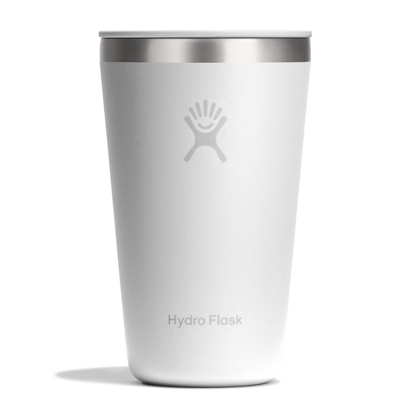 Custom Hydro Flask All Around Tumbler Press-In Lid 16 Oz. - White - 4