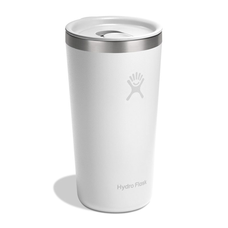 Custom Hydro Flask All Around Tumbler Press-In Lid 20 Oz. - White - 2