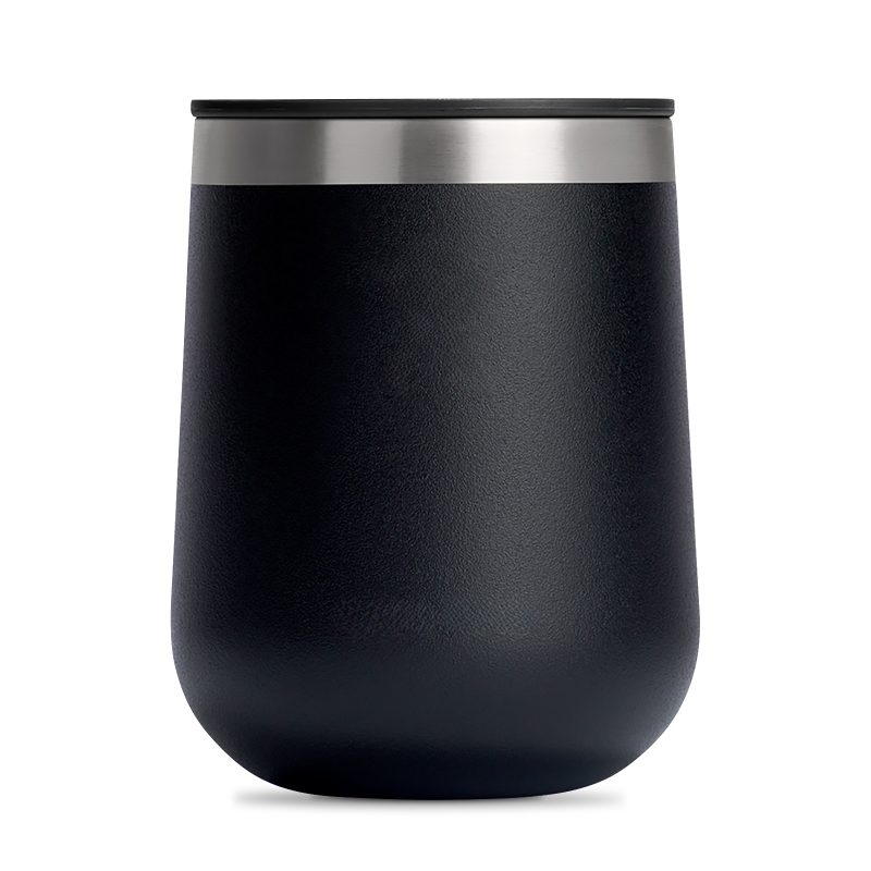 Custom Hydro Flask Ceramic Wine Tumbler 10 Oz. - Black - 1