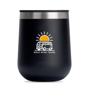 Custom Hydro Flask Ceramic Wine Tumbler 10 Oz. - Black