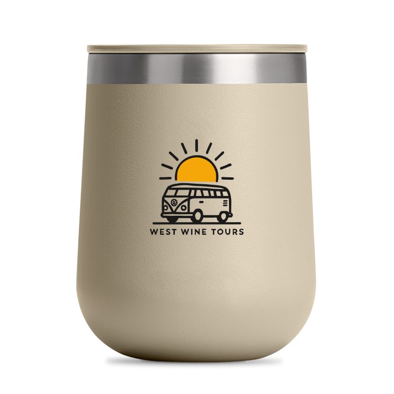 Custom Hydro Flask Ceramic Wine Tumbler 10 Oz. - Oat
