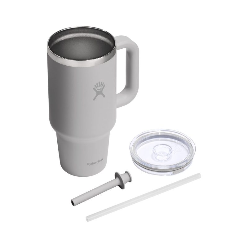 Custom Hydro Flask Travel Tumbler Clear Lid 32 Oz. - Birch - 4