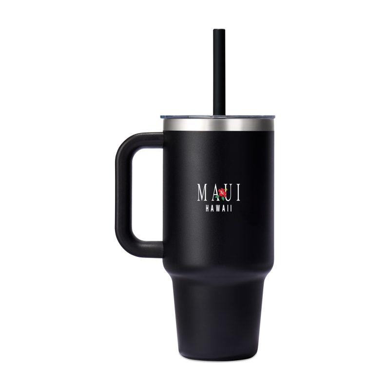 Custom Hydro Flask Travel Tumbler Clear Lid 32 Oz. - Black