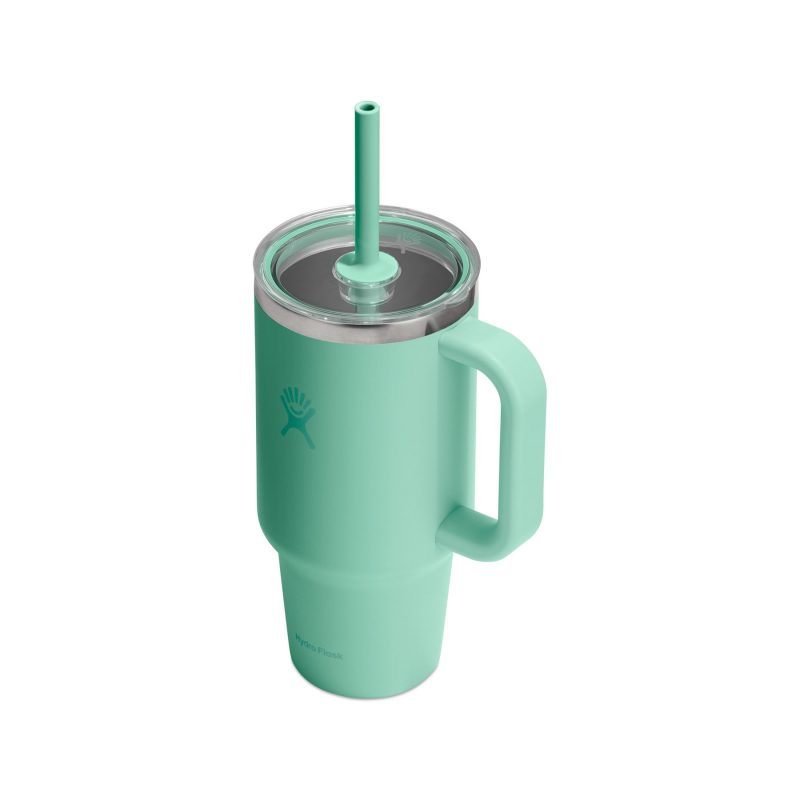 Custom Hydro Flask Travel Tumbler Clear Lid 32 Oz. - Mermaid Green - 3