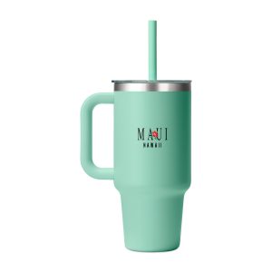 Custom Hydro Flask Travel Tumbler Clear Lid 32 Oz. - Mermaid Green