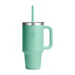 Custom Hydro Flask Travel Tumbler Clear Lid 32 Oz. - Mermaid Green - 6