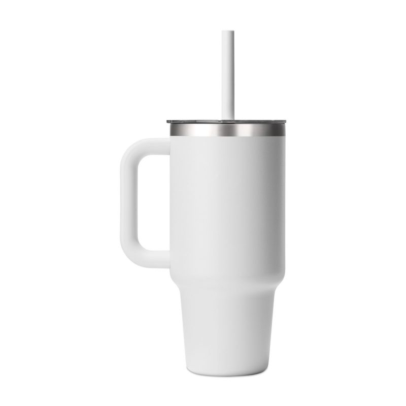 Custom Hydro Flask Travel Tumbler Clear Lid 32 Oz. - White - 1