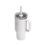 Custom Hydro Flask Travel Tumbler Clear Lid 32 Oz. - White - 3