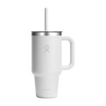 Custom Hydro Flask Travel Tumbler Clear Lid 32 Oz. - White - 6