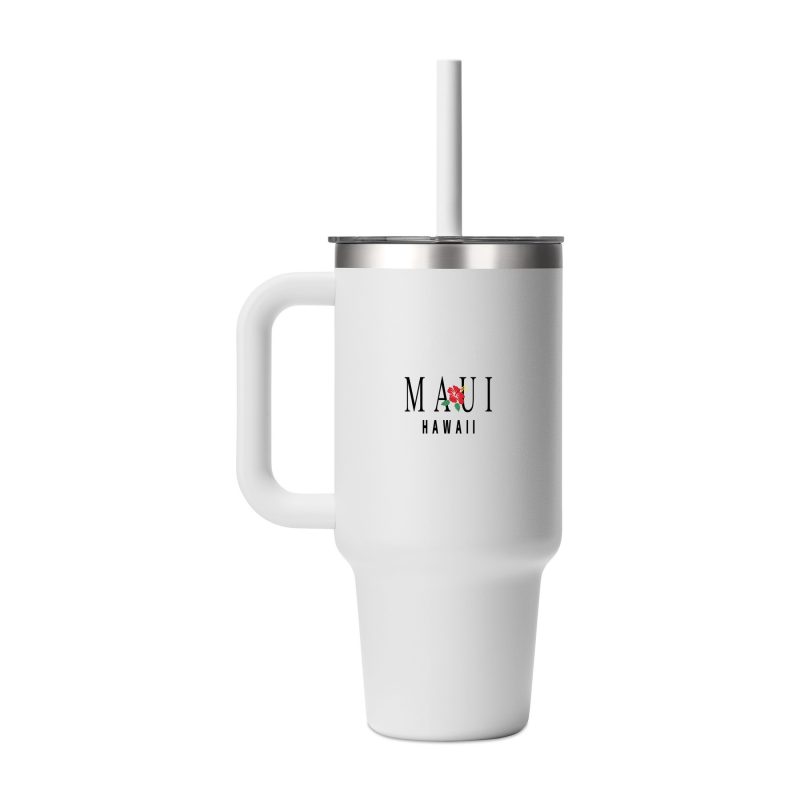 Custom Hydro Flask Travel Tumbler Clear Lid 32 Oz. - White