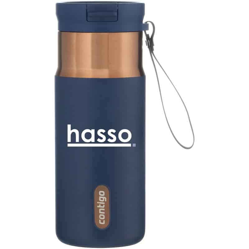 Custom 16 oz Contigo SnapSeal Double-Wall Stainless Steel Travel Tumbler