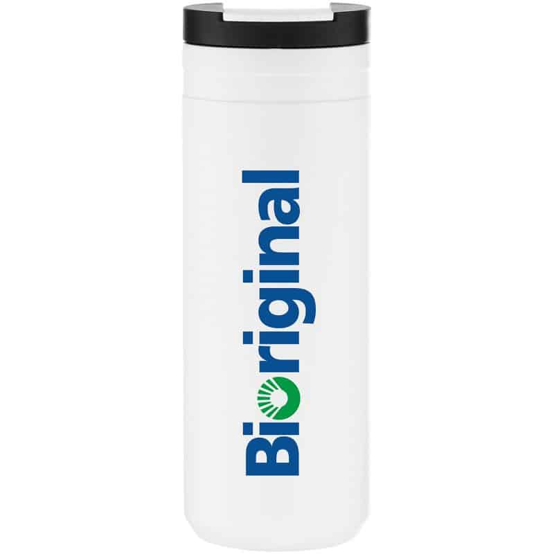 Custom 16 oz Davin Matte Double-Wall Stainless Steel Coffee Travel Tumbler