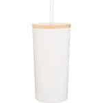 Custom 16.9 oz Wren Copper Insulated Bamboo Lid Travel Tumbler - 1